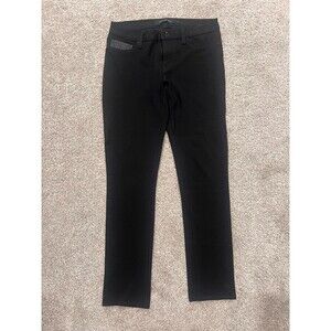 Calvin Klein Jeans Women's Midrise Skinny Pants Black Size 6 Stretchy Dress